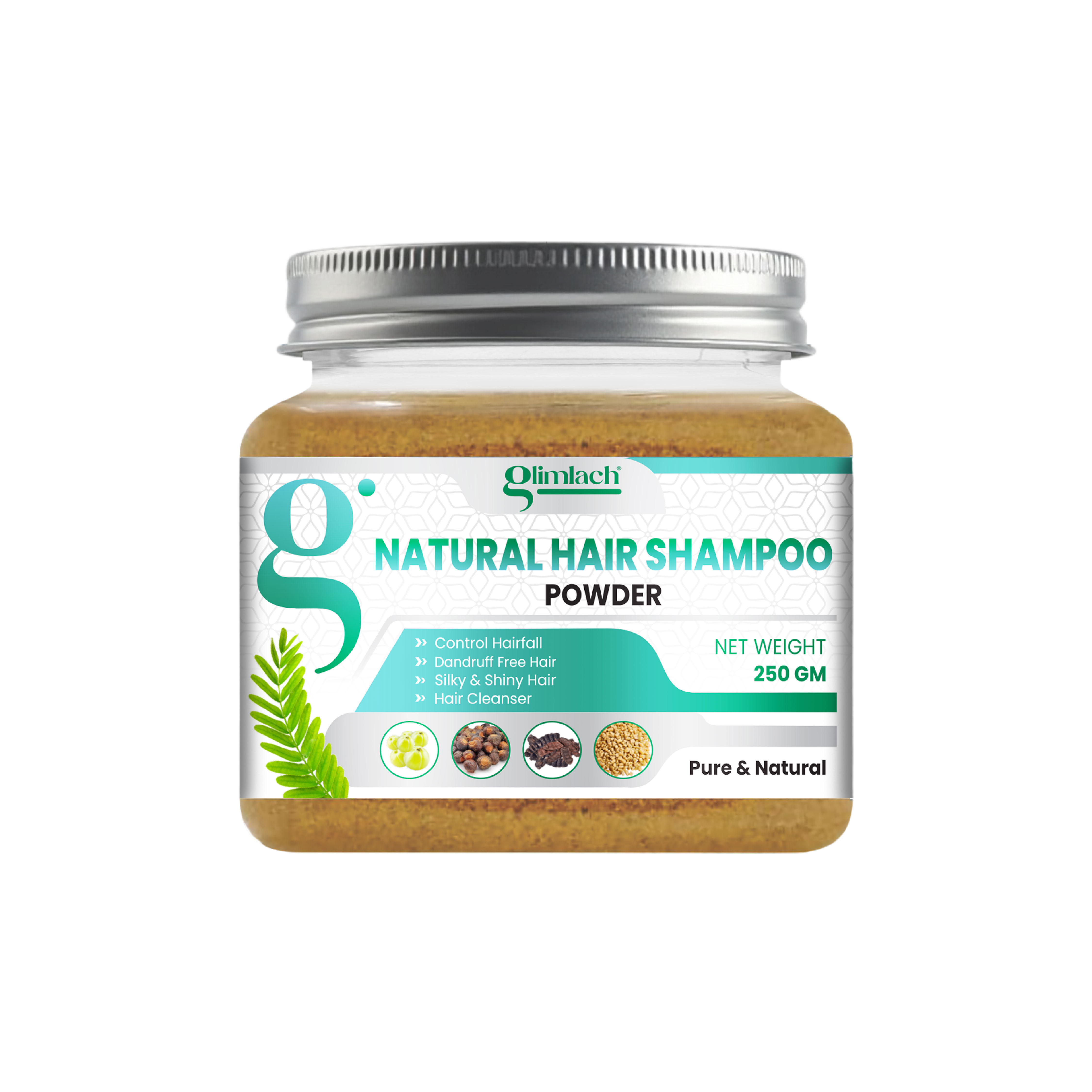 Glimlach Natural Hair Shampoo Powder — 250g Jar